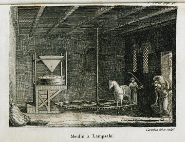 Άποψη του εσωτερικού αλευρόμυλου στη Λάμψακο, κοντά στα Δαρδανέλλια.