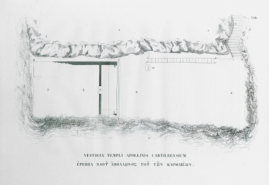 Κάτοψη του ναού του Απόλλωνα στην Καρθαία.