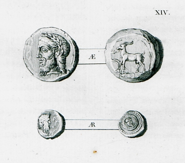 Αρχαία νομίσματα, το ένα από την περιοχή Φαρίων στη Δαλματία.