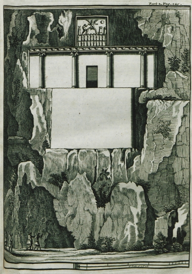 Περσικό μαυσωλείο λαξευμένο σε βράχο στο Τσεχέλ-μινάρ κοντά στη Σιράζ στο νοτιοδυτικό Ιράν.