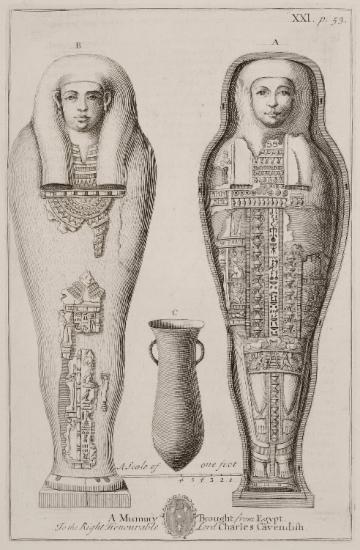 Αιγυπτιακή μούμια που μεταφέρθηκε στην Αγγλία ως δώρο στον λόρδο Κάβεντις.