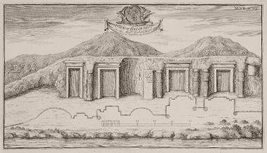 Άποψη και κάτοψη των λαξευτών ναών στο Γκεμπέλ - ελ - Σιλσίλα.