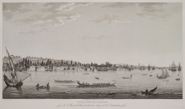 Άποψη του Αϊναλί Καβάκ στο Χασκιόι στη βορειοανατολική ακτή του Κερατίου κόλπου.