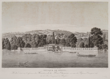 Το παραθαλάσσιο περίπτερο του Σουλτάνου Σελίμ Γ΄ στις Χηλές, το σημερινό Μπεμπέκ, στην ευρωπαϊκή ακτή του Βοσπόρου. Σε αυτό το περίπτερο ο Σουλτάνος και οι αξιωματούχοι του υποδέχονταν εκπροσώπους ξένων κρατών.