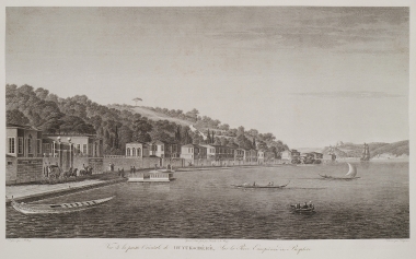 Άποψη του ανατολικού τμήματος του Βαθυρρύακα, σήμερα Μπουγιούκ-ντερέ, στη βορειοδυτική ακτή του Βοσπόρου.