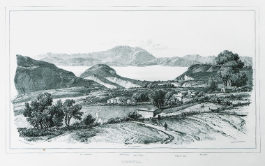 Άποψη της Γονούσας, χωριό της Κορινθίας στο όρος Κυλλήνη (ή Ζήρια).