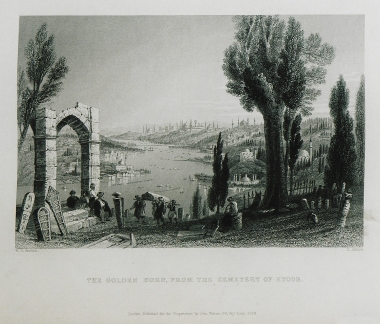 Πανοραμική άποψη του Κεράτιου κόλπου από το νεκροταφείο του Εγιούπ, το βυζαντινό Κοσμίδιο.