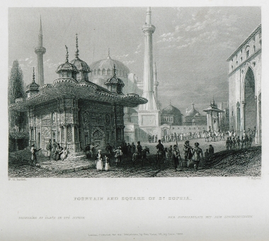 Η Κρήνη του Σουλτάνου Αχμέτ Γ΄ στην πλατεία της Αγίας Σοφίας.