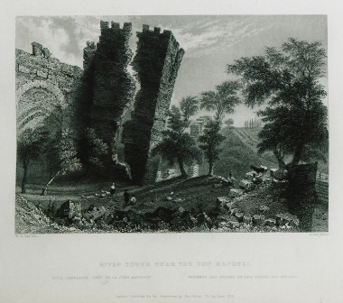 Άποψη τμήματος των χερσαίων βυζαντινών τειχών στην περιοχή του Τοπκαπί.