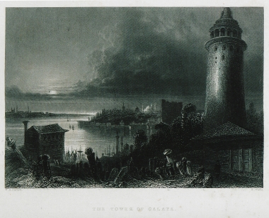 Ο Πύργος του Γαλατά. Στο βάθος διακρίνεται η Βοσπόρια Άκρα και η Αγία Σοφία.