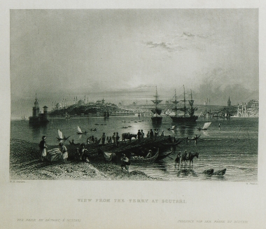 Άποψη της Κωνσταντινούπολης από το λιμάνι της Χρυσόπολης, σήμερα Σκούταρι.