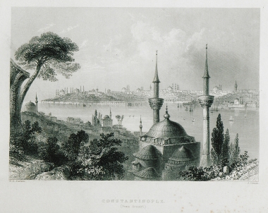 Άποψη της Κωνσταντινούπολης από τη Χρυσόπολη, το σημερινό Σκούταρι.
