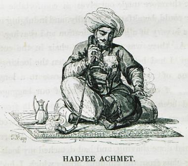 Ο Χατζί Αχμέτ, οδηγός του συγγραφέα στο ταξίδι από τη Βλαχία (περιοχή στα νότια της Ρουμανίας) προς την Κωνσταντινούπολη.