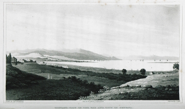 Άποψη του κόλπου και της πόλης της Σμύρνης.