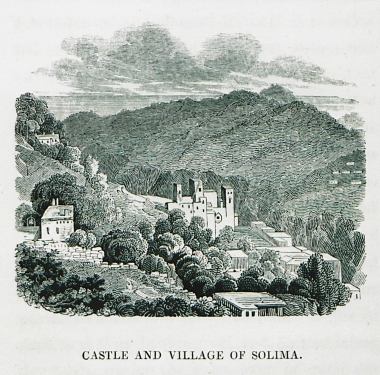 Άποψη του χωριού και του κάστρου Σαλίμα στο Λίβανο.