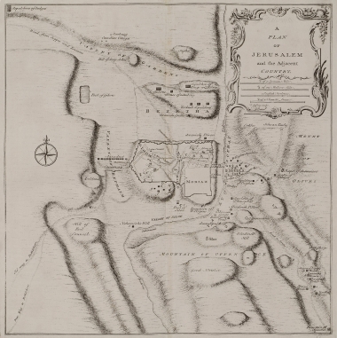 Χάρτης της Ιερουσαλήμ και των περιχώρων.