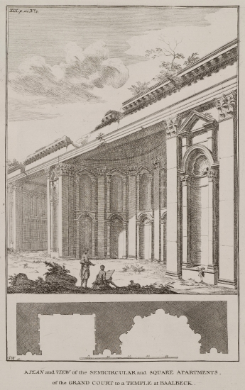 Άποψη και κάτοψη κτισμάτων από το συγκρότημα του Μπάαλμπεκ (Baalbek) - Ηλιούπολις.