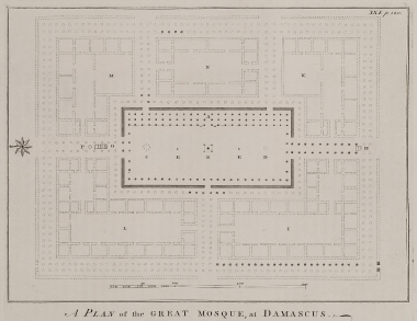 Κάτοψη του Μεγάλου Τεμένους των Ομεϋαδών στη Δαμασκό.