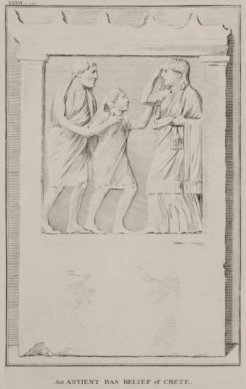 Αρχαία επιτύμβια στήλη από την Κρήτη.