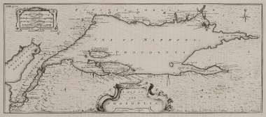 Χάρτης της περιοχής της Προποντίδας.