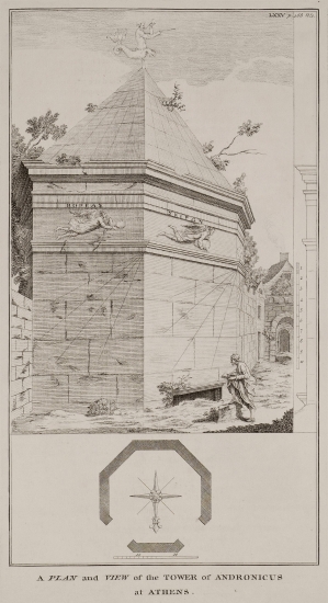 Το Υδραυλικό Ρολόι του Ανδρονίκου Κυρρήστου (Αέρηδες). Κάτοψη του μνημείου.