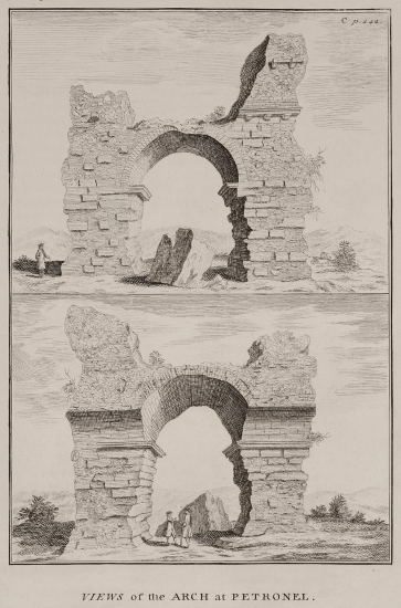 Ρωμαϊκή θριαμβική αψίδα της εποχής του Κωνστάντιου Β΄(4ος αιώνας μ. Χ.), επονομαζόμενη «Πύλη των ειδωλολατρών» (Heidentor) στην πόλη Καρνούντουμ, σημερινή Πετρονέλ της Αυστρίας