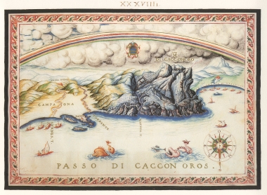 Χάρτης της περιοχής του περάσματος του Κακού Όρους στην Κρήτη.