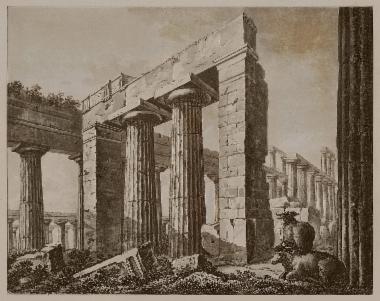 Ερείπια αρχαίων ναών στην Ποσειδωνία της Καμπανίας.