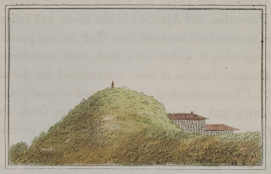 Άποψη του λεγόμενου τύμβου του Αχιλλέα (σήμερα λόφος Μπεσίκ Tεπέ) στο Μπεσικά Μπουρνού, η αρχαία Αχίλλειος.