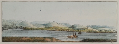 Τοπίο στον Σιμόει ποταμό, στα βόρεια του χωριού Καλαφάτ.