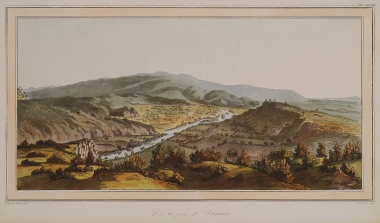 Δυτική άποψη του Μπουνάρ Mπασί, χωριό το οποίο ταυτίζονταν λαθεμένα με την Τροία. Στο βάθος διακρίνεται η Τένεδος.