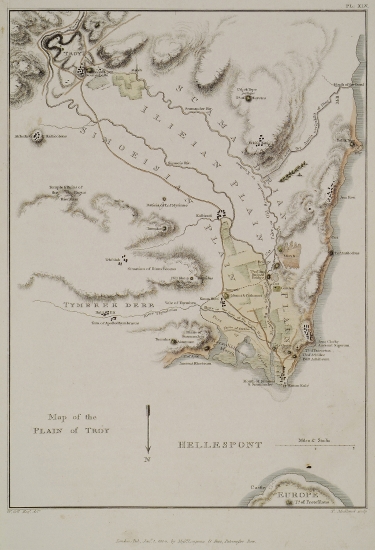 Χάρτης της κοιλάδας της Τροίας.