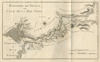 Χάρτης της περιοχής του Βοσπόρου.