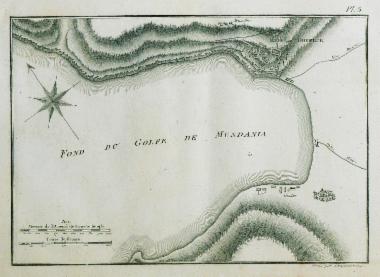 Χάρτης του κόλπου των Μουδανιών με την πόλη Κίο (Γκεμλίκ).