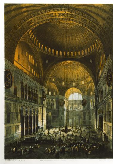 Άποψη του κεντρικού κλίτους της Αγίας Σοφίας στην Κωνσταντινούπολη.