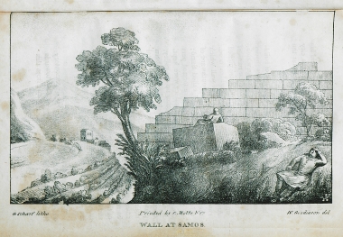 Τμήμα αρχαίου τείχους στη Σάμη.