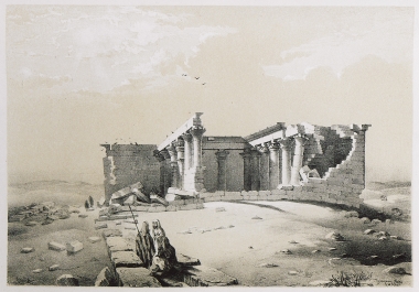 Άποψη του ελληνιστικού Ναού αφιερωμένου στον Σέραπη, στη Μεχαράκα, ανάμεσα στην Αμαντά και στο Ουάντι ες-Σεμπουά.