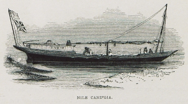 Το σκάφος με το οποίο ταξίδεψε ο συγγραφέας στο Νείλο.