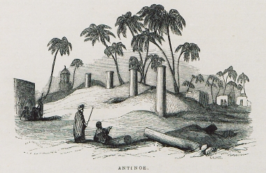 Άποψη των ερειπίων της Αντινοόπολης ή Αντινόης, σήμερα Σειχ Ιμπαντά.