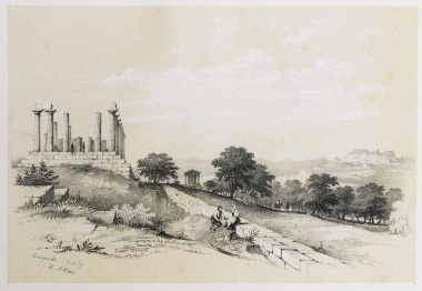 Άποψη του Ναού της Ήρας στον Ακράγαντα της Σικελίας.