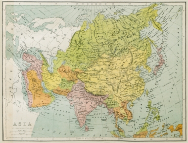 Χάρτης της Ασίας.