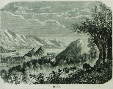 Άποψη του οικισμού Γκράντινα κοντά στο Τρεμπίνιε στην περιοχή του Γκάτσκο (Gacko) στην Ερζεγοβίνη.