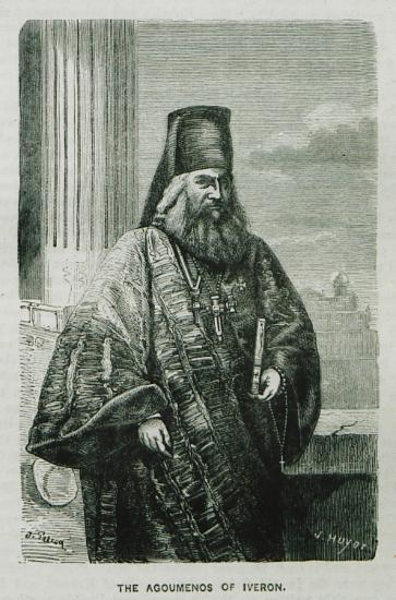 Προσωπογραφία του ηγουμένου της Μονής Ιβήρων του Αγίου Όρους.