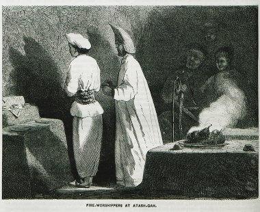 Πιστοί στο Ατέσγκα (Ναό της Φωτιάς) στα περίχωρα του Μπακού.