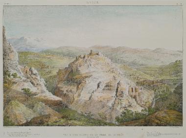 Άποψη του μεσαιωνικού φρουρίου και της πόλης της Λιβαδειάς.