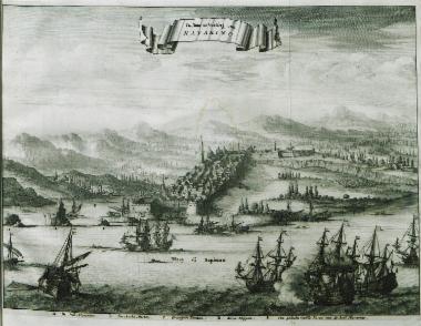Άποψη της Πύλου (Νιόκαστρο) με αναφορά στον ΣΤ΄ Βενετο-οθωμανικό Πόλεμο.