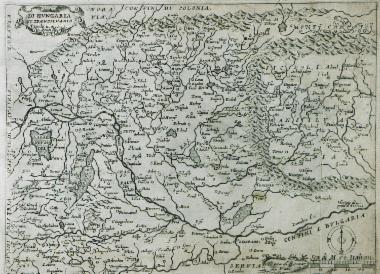 Χάρτης της νοτιοανατολικής Ουγγαρίας και της Τρανσυλβανίας στη δυτική Ρουμανία.