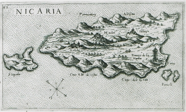 Χάρτης της Ικαρίας, η αρχαία Δολίχη.