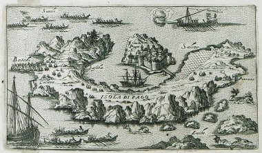 Χάρτης του Παγκ στην Κροατία.