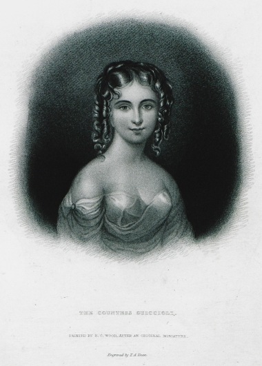 Προσωπογραφία της Δούκισσας Γκουιτζιόλι, ερωμένης του Λόρδου Βύρωνα κατά την παραμονή του στη Ραβέννα της Ιταλίας.